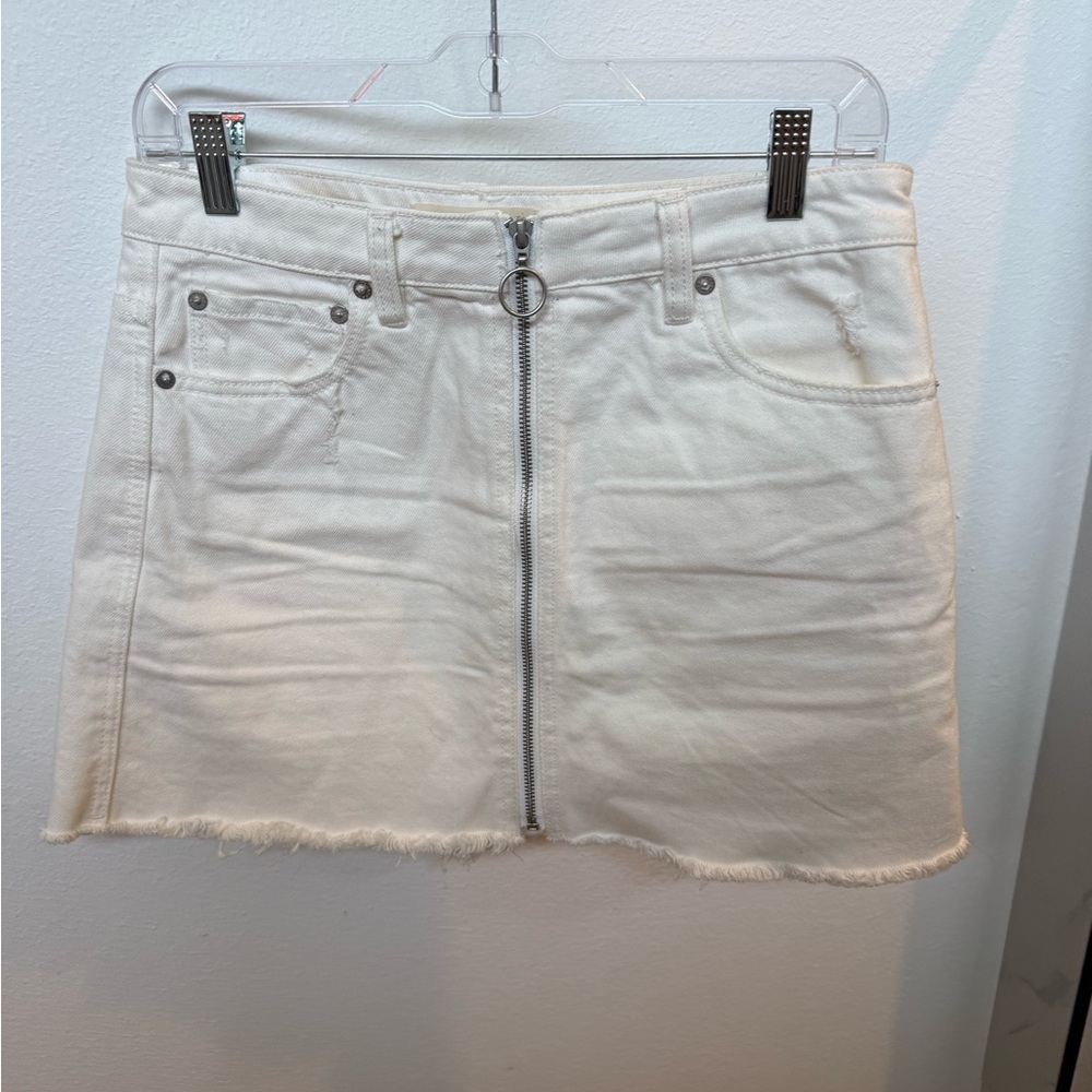 We The Free White A-Line Mini Skirt Casual